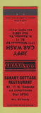 Matchbook Cover - Jiffy Car Wash North Roanoke VA Canary Cottage Restaurant