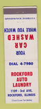 Matchbook Cover - Rockford Auto Laundry Car Wash Rockford IL