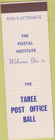 Matchbook Cover - Taree Post Office Ball Australia SAMPLE