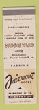 Matchbook Cover - Fairmont Hotel Fairmont WV