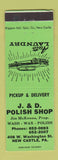 Matchbook Cover - D&D Polish Shop New Castle PA