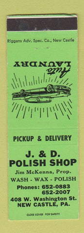 Matchbook Cover - D&D Polish Shop New Castle PA