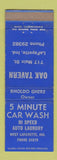 Matchbook Cover - 5 Minute Car Wash Oak Tavern West Lafayette IN