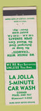 Matchbook Cover - La Jolla 5 Minute Car Wash CA?