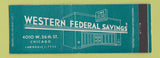 Matchbook Cover - Western Federal Savings Chicago IL Full Length