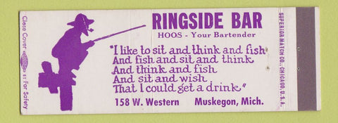 Matchbook Cover - Ringside Bar Muskegon MI