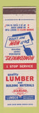 Matchbook Cover - Diamond MATch Lumber Building Materials