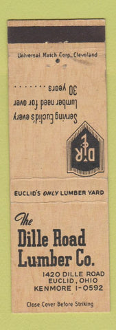 Matchbook Cover - Dille Road Lumber Euclid OH