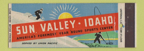 Matchbook Cover - Sun Valley ID Union Pacific Full Length