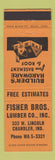 Matchbook Cover - Fisher Bros Lumber Chandler IN