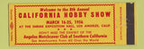 Matchbook Cover - California Hobby Show 1956 Los Angeles CA Matchbooks