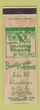 Matchbook Cover - John W Rosenberger Builders Materials Lumber Winchester VA
