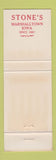 Matchbook Cover - Stone's Restaurant Marshalltown IA Full Length