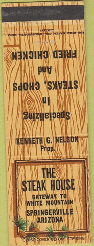 Matchbook Cover - The Steak House Springerville AZ