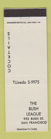 Matchbook Cover - The Bush League Cocktails San Francisco CA