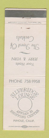 Matchbook Cover - Silveridge Lounge Pinole CA