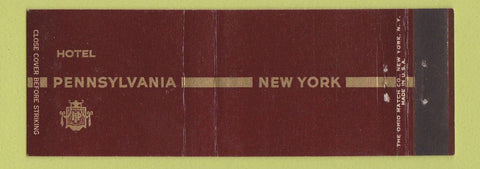 Matchbook Cover - Hotel Pennsylvania New York City Full Length