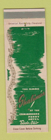Matchbook Cover - Shalimar Commodore Perry Hotel Toledo OH