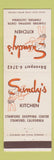 Matchbook Cover - Sandy's Kitchen Stanford CA