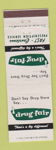 Matchbook Cover - Drug Fair Drug Store