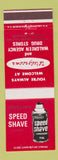 Matchbook Cover - Walgreens Drug Store Super Speed Shaving Cream DD Bean