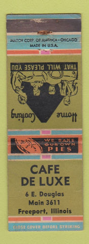 Matchbook Cover - Cafe DeLuxe Freeport IL WEAR