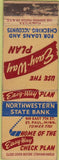 Matchbook Cover - Northwestern State Bank St Paul MN WEAR