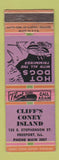 Matchbook Cover - Cliff's Coney Island Freeport IL WORN