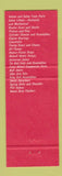 Matchbook Cover - TRW Thompson Products Paul Hould