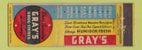 Matchbook Cover - Gray's Drug Stores CREASED