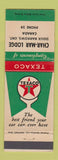 Matchbook Cover - Texaco oil gas Char Mar Lodge Sioux Narrows ON