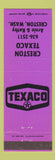 Matchbook Cover - Creston Texaco oil gas Creston WA