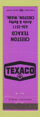 Matchbook Cover - Creston Texaco oil gas Creston WA