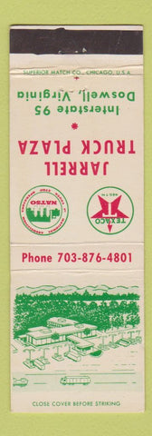 Matchbook Cover - Jarrell Truck Stop Texaco oil gas Doswell VA