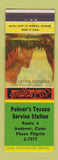 Matchbook Cover - Palmer's Texaco oil gas Andover CT