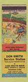 Matchbook Cover - Don Smith Texaco oil gas Fort Worth TX