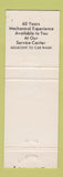 Matchbook Cover - Might Maynard's Union 76 oil gas