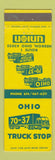 Matchbook Cover - Ohio 70-37 Truck Stop Union 76 oil gas Hebron OH