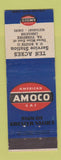 Matchbook Cover - Amoco oil gas Ten Acres Service PA