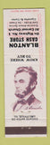Matchbook Cover - Blanton Cash Store Amoco oil gas Carmel Church