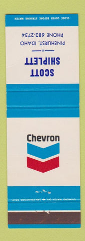 Matchbook Cover - Chevron oil gas Scott Shiplett Pinehurst ID
