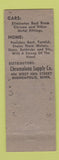 Matchbook Cover - Chromalene Rust Remover St Paul MN Erner Products