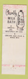 Matchbook Cover - Walgreens Drug Store Chambly Milk Bath DD Bean