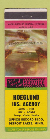 Matchbook Cover - Hoeglund Insurance Detroit Lakes MN