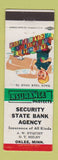 Matchbook Cover - Security State Bank Oklee MN