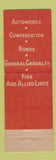 Matchbook Cover - Wadena County State Bank Insurance  Wadena MN