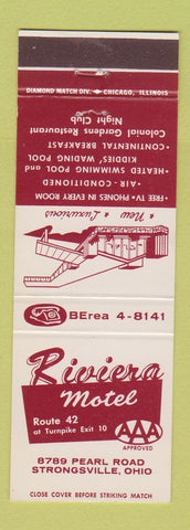 Matchbook Cover - Riviera Motel Strongsville OH