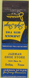 Matchbook Cover - Jarman shoes Dallas TX