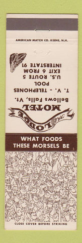 Matchbook Cover - Lodge Motel Bellows Falls VT