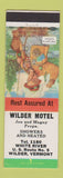 Matchbook Cover - Wilder Motel Wilder VT